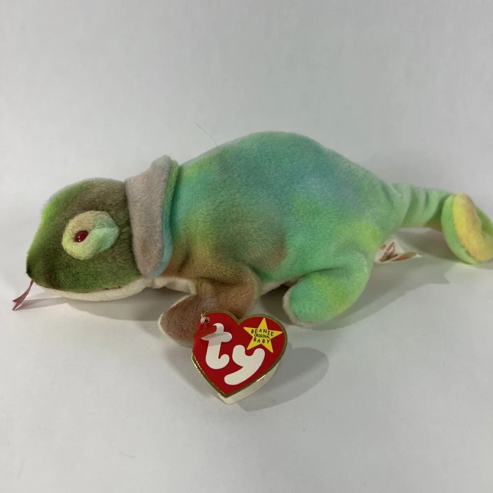 Ty Beanie Baby 9‎ inch Rainbow The Chameleon 1997 With Tag
